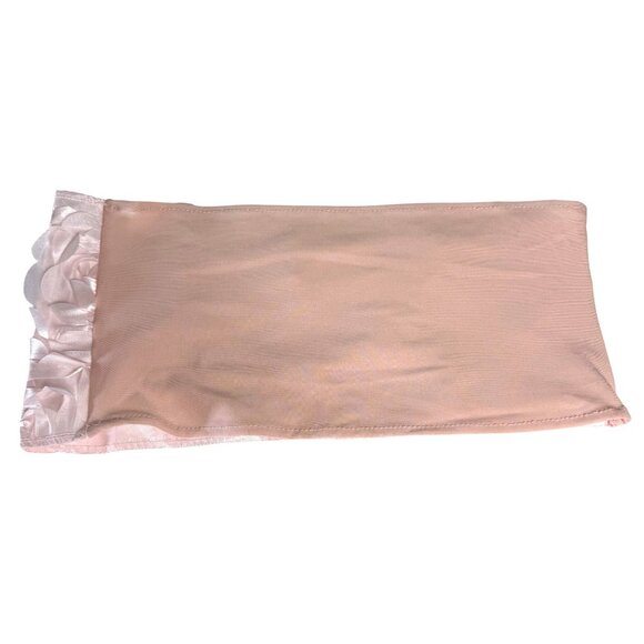 Fitted Spandex Chair Sashes Satin Rosette Set of 24 Blush Pink Wedding Banquet - Picture 4 of 7